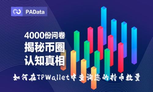 如何在TPWallet中查询您的持币数量