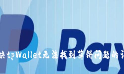 如何解决tpWallet无法找到薄饼问题的详细指南